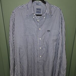 Facconable Navy and White Checkered Men's Shirt-made In USA